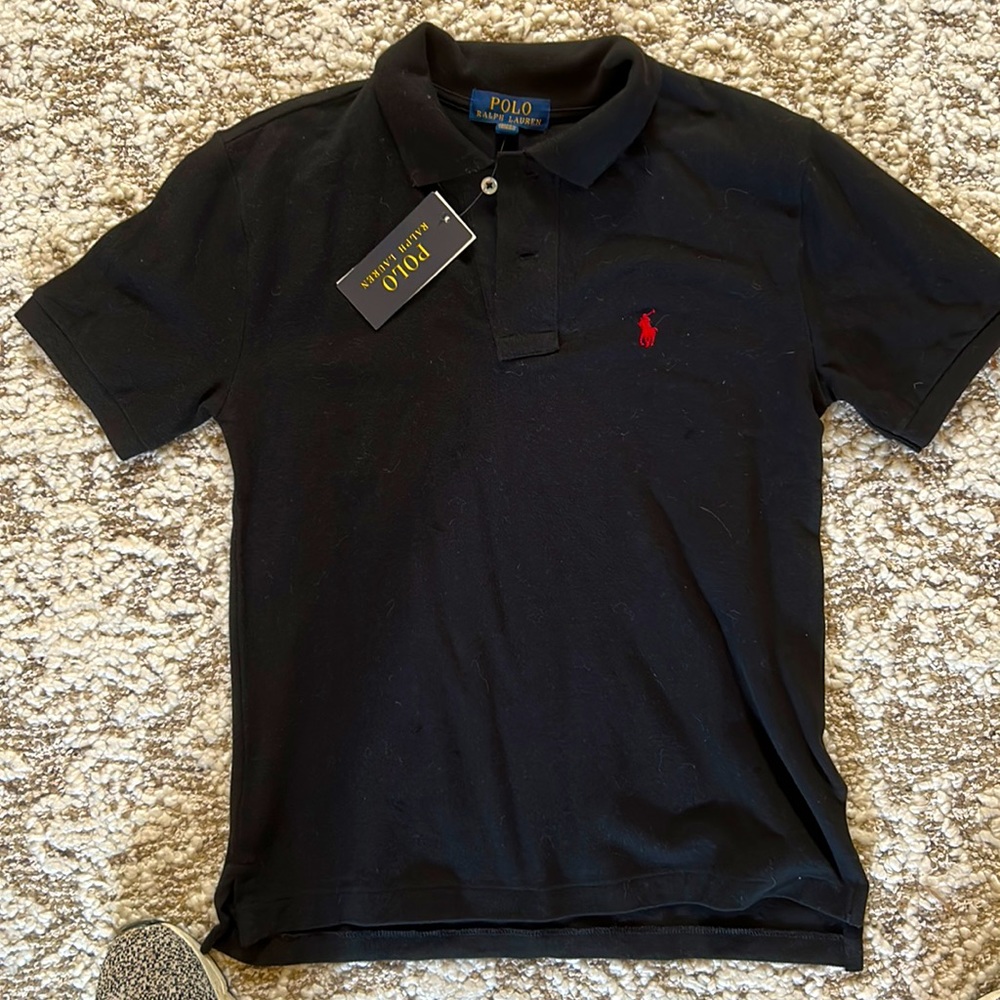 NWT Boys Ralph Lauren Polo - medium 10/12 Black
